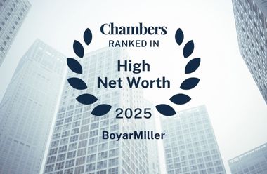 BoyarMiller Shareholder Christopher Burt, Probate Litigation Group Receive Top Rankings in Chambers High Net Worth Disputes 2025