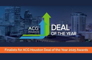 BoyarMiller Deals Named as Finalists for ACG Houston Deal of the Year 2025 Awards