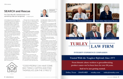 Chris Hanslik’s Work with SEARCH Homeless Services Featured in SuperLawyers Magazine Texas Edition