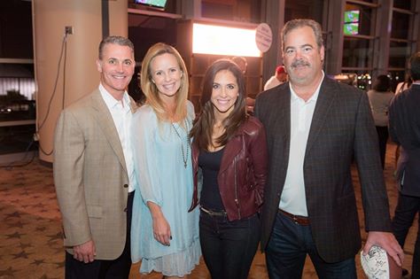 BoyarMiller Chairman Chris Hanslik and wife Catherine with Cal McNair, COO of the Houston Texans, and wife Hannah McNair at the Taste of the Texans event.