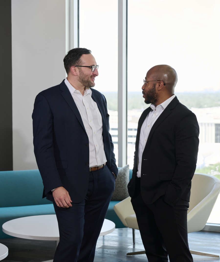 houston corporate lawyers talking at boyarmiller headquarters